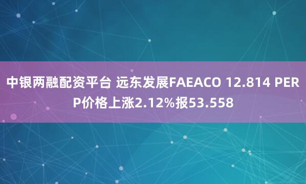 中银两融配资平台 远东发展FAEACO 12.814 PERP价格上涨2.12%报53.558