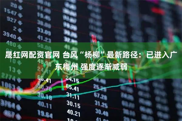 晟红网配资官网 台风“杨柳”最新路径：已进入广东梅州 强度逐渐减弱
